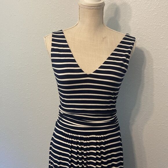 Boden Blue & White Striped Sienna Jersey Maxi Dress Size 4R - Picture 2 of 9